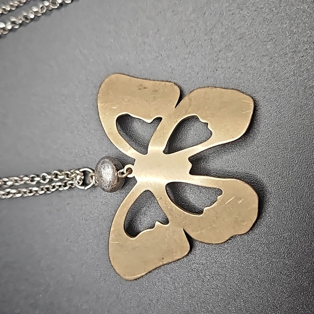 J.Jill Dancing Petals Butterfly Pendant Necklace Two-Tone - Picture 6 of 6